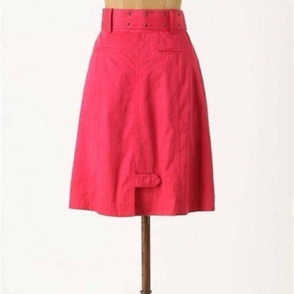 Plenty by Tracy Reese Anthropologie Vibrant Pink A-Line Cargo Skirt NWT 10